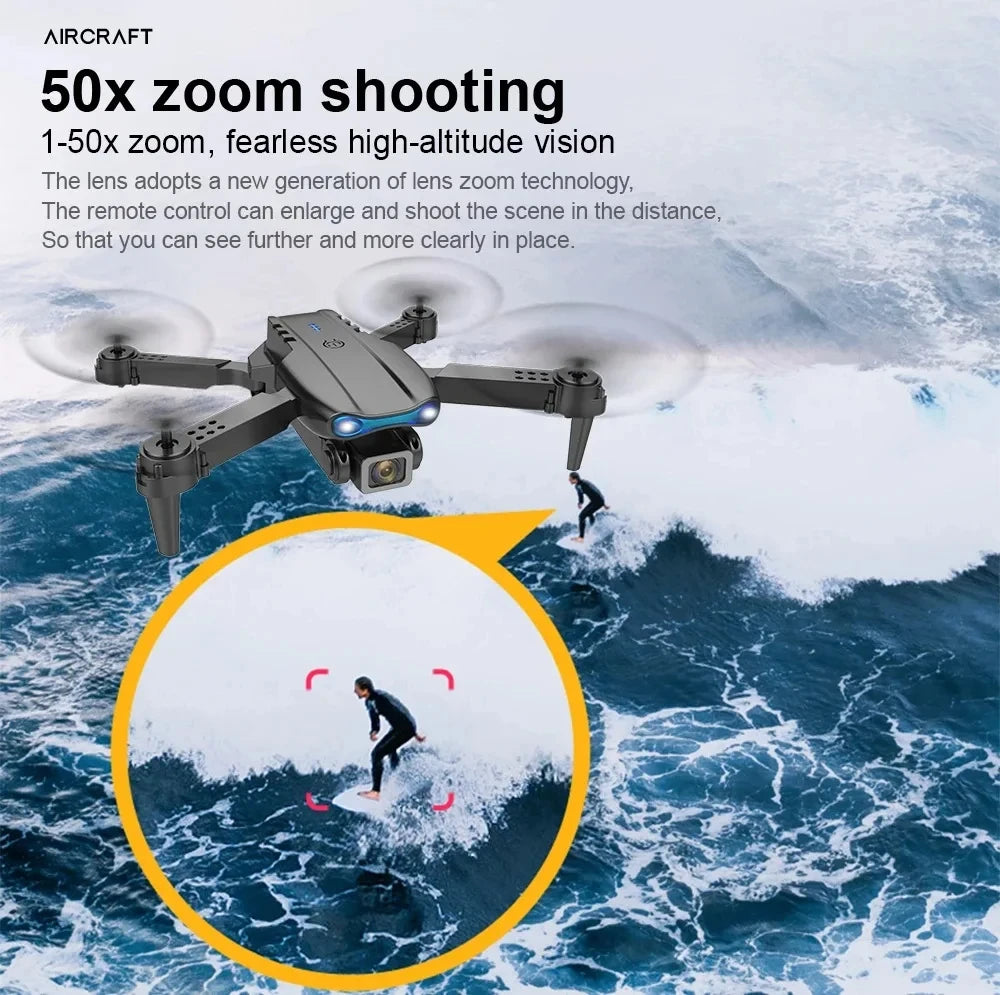 E99Pro HD Professional 4K Aerial Photography Drone Dual Camera WIFI FPV Quadcopter Obstacle Avoidance 40cm Blue Landing Pad Avai