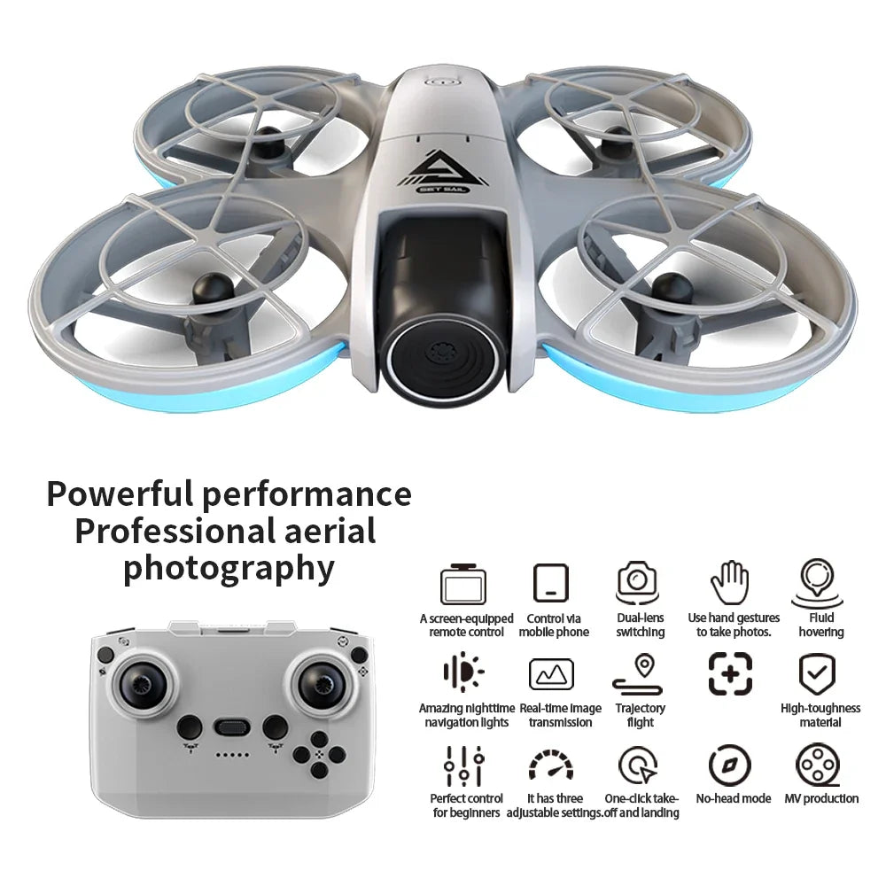 E69 Mini Drone 8K HD Camera Obstacle Avoidance Aerial Photography Brushless Professional Dual Camera Screen Quadcopter