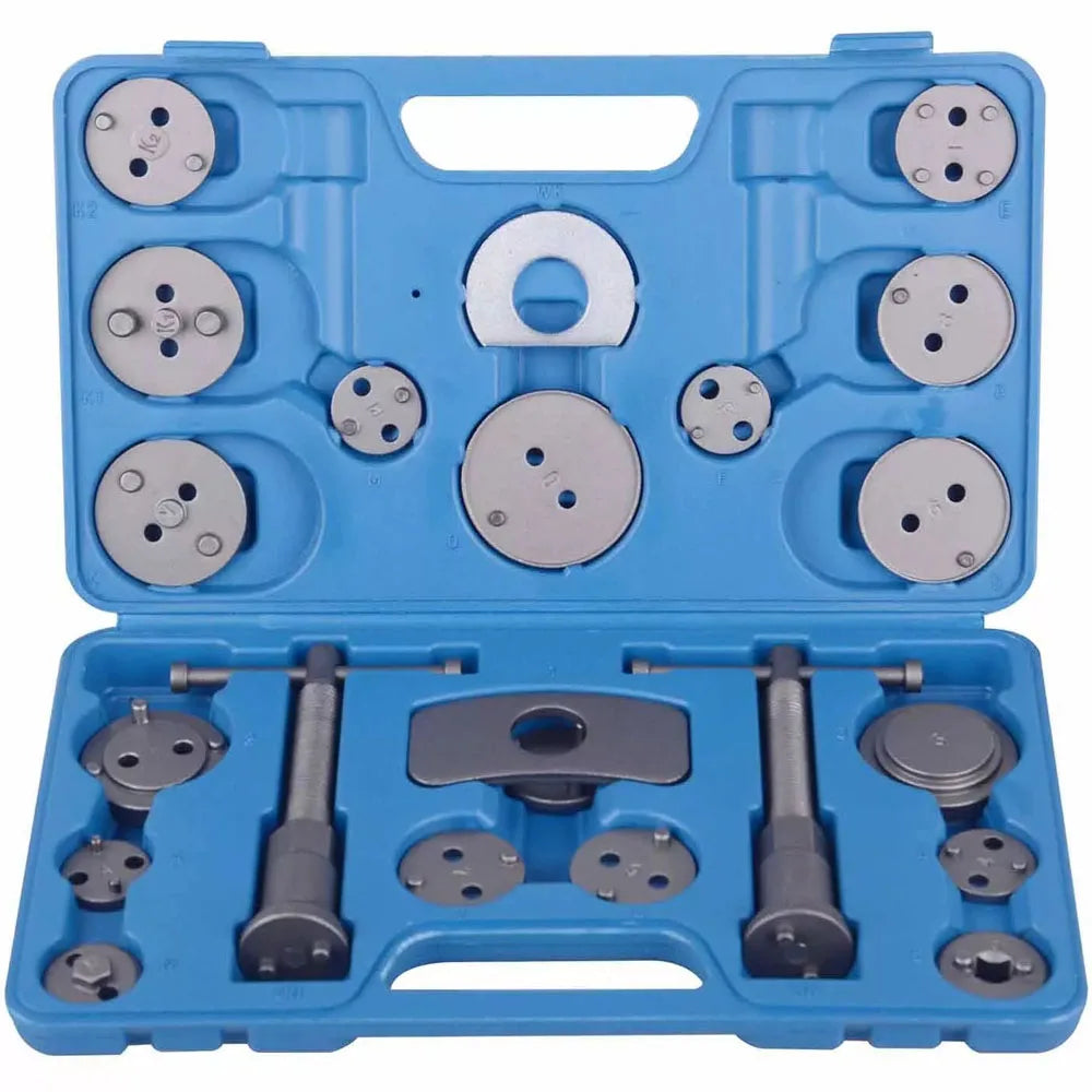 22Pcs Universal Car Disc Brake Caliper Rewind Back Brake Piston Compressor Tool Kit Set For Audi BMW Ford Garage Repair Tools