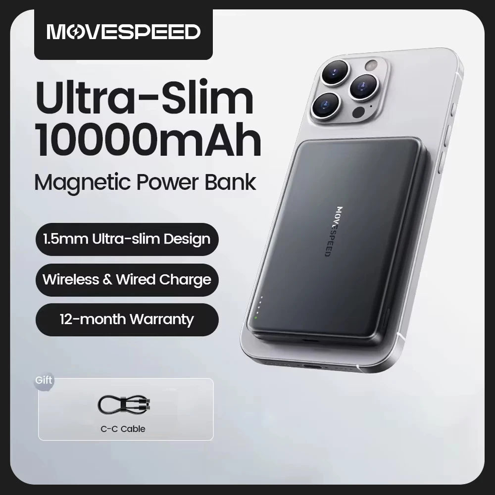MOVESPEED 10000mAh portable power bank 20W fast charging