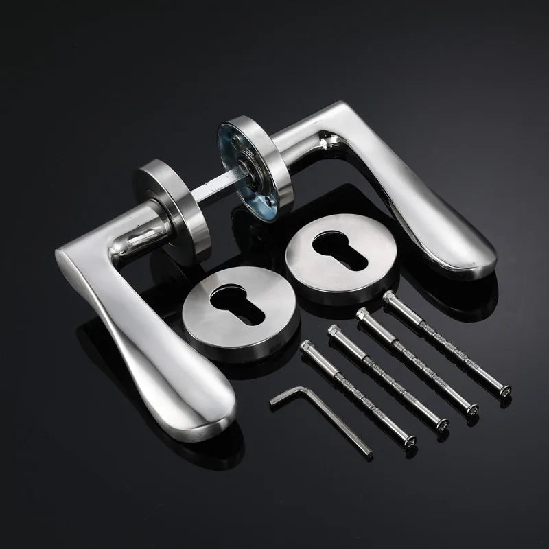 1set Stainless Steel Universal Door Knob Bedroom Split Door Lock Handle Door Handle Hardware Door Handles for Interior Doors