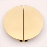 2pcs/Set H65 Round Semicircle Solid Brass Cabinet Knobs Handles Drawer Furnitures Cupboard Wardrobe Knobs Book Cabinet Door Pull