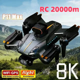 P11 Max GPS Drone 8K HD 5G Professional Aerial Photography Dual Camera Obstacle Avoidanc Brushless Quadrotor 20000M 2026