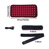 Red＆Infrared Light Therapy Belt 660nm&850nm Full Body Pain Relief Wrap Burn Fat Wrap Slimming Machine Waist,Wrist,Chin,Neck Pad