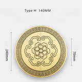 High-end Cabinet Door Handle Pattern Brass Xiangyun Furniture Luxury Wardrobe Cabinet Round Door Drawer Knobs