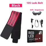 Jecaliz Red＆Infrared Light Belt 660nm&850nm Full Body LED Devices Large Pads Wearable Wrap for Body Waist,Back,Belly Pad