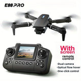 E88 Pro RC Drone WiFi FPV Height Hold Foldable Obstacle Avoidance 4K Wide-Angle HD Camera Quadrotor Helicopter Children's Toys