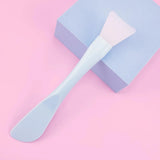Silicone Facial Mask Brush Soft Head with Scraper Integrated Dual-use Mud Film Brush DIY Film Adjusting Beauty Tool  wholesale