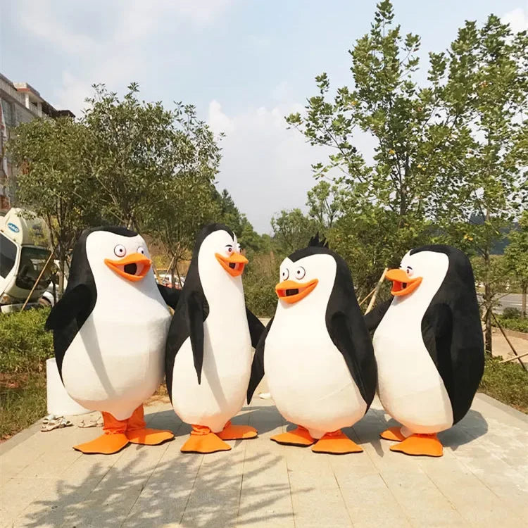 New Madagascar Penguin Mascot Costume Fancy Dress Halloween Anime Doll Cosplay Clothing Birthday Party Carnival Props Adult Gift