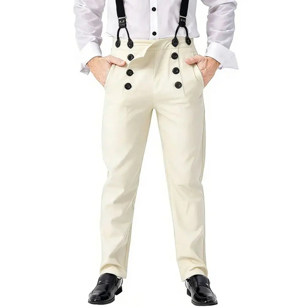 Medieval Retro 70s 80s 90s Cosplay Costume Pants Steampunk Overalls Adult Men Casual Pants Halloween Carnival Costumes