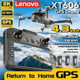 2026 Lenovo XT606 MAX GPS Drone 4k Professional 8K HD Camera FPV Wish Screen Drone 360° Obstacle Avoidance Quadcopter Toys Drone