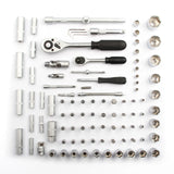 Professional 94Pcs 1/2" & 1/4" Drive Socket Set Screwdriver Bits Ratchet Torque Wrench For Car Repair Kit with Black