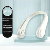 Portable Bladeless Neck Fan 3 Speed Adjustable Rechargeable Air Cooler Mini Hanging Neck Fan Long Battery Life for Summer Outdoo