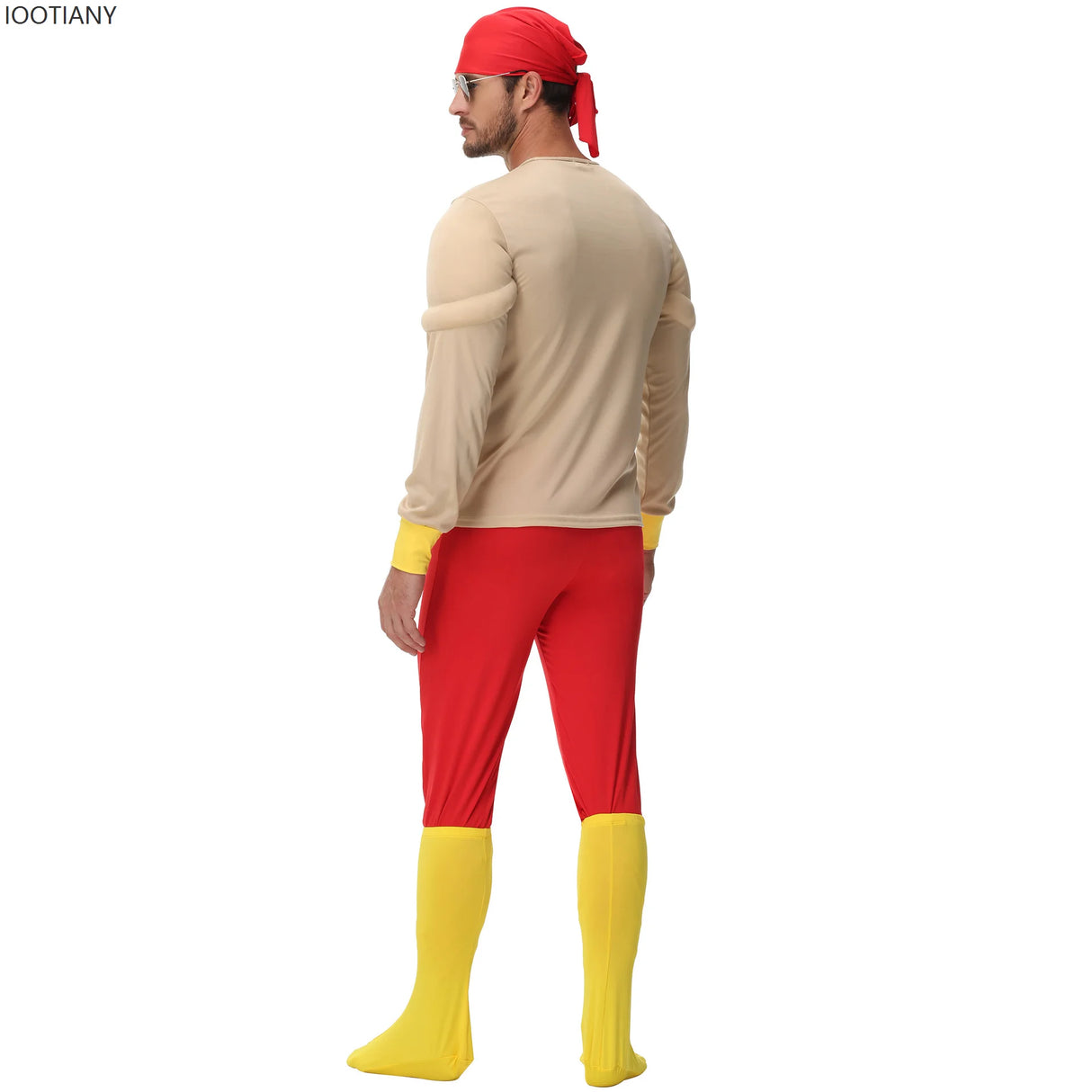 Wrestler Hulk Hogan Costume Adult Macho Super Muscle Funny Suit Halloween Holiday Party Stage Muscle Man Role Play Costume New