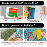 Window Film  Rainbow Holographic Window Privacy Film Decorative UV Sun Blocking Static Cling Window Covering Film for Home