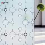 Privacy Window Film Sun Protection UV Blocking Self-adhesive Film for Home Frosted Opaque Stained Glass Sticker Heat Control