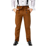 Medieval Retro 70s 80s 90s Cosplay Costume Pants Steampunk Overalls Adult Men Casual Pants Halloween Carnival Costumes