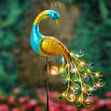 1PC Peacock Solar Garden Lights Outdoor, Animal-Shaped Decorative Lamp with Auto Sensor, Solar-Powered Art for Yard/Lawn