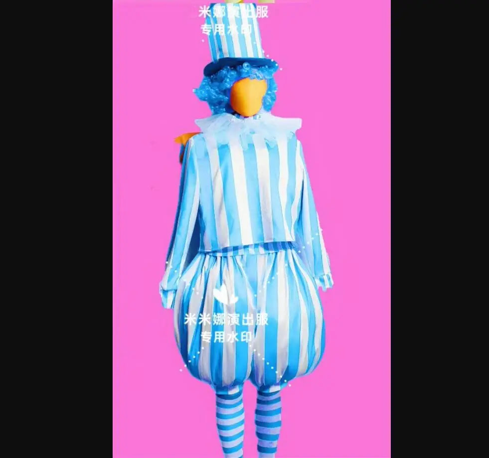Clown Cosplay Costume Role Playing Team Tour Performance Clothes Carnival Party Amusement Park Rave Outfit Dancer Stage Wear