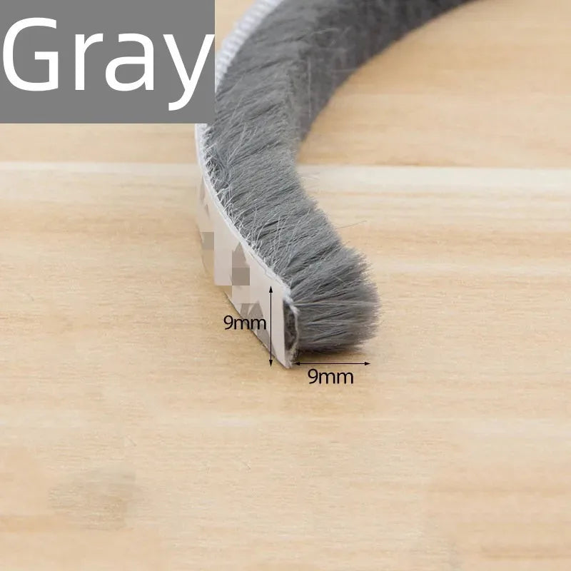 5/10M Self-adhesive Aluminum Alloy Door and Window Sound Insulation Wind Protection Collision Prevention Dust Sealing Strip