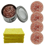 Cleaning Ball Desoldering Soldering Iron Mesh Filter Cleaning Nozzle Tip Copper Wire Cleaner Ball Metal Dross Box Clean Ball