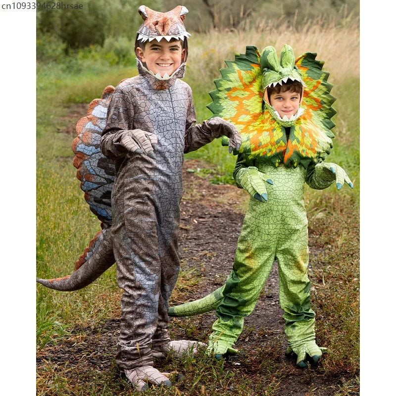 2025 New T-Rex Dilophosaurus Boy Halloween Outfit Triceratops Onesie Outfit Child Spinosaurus Dinosaur Costume