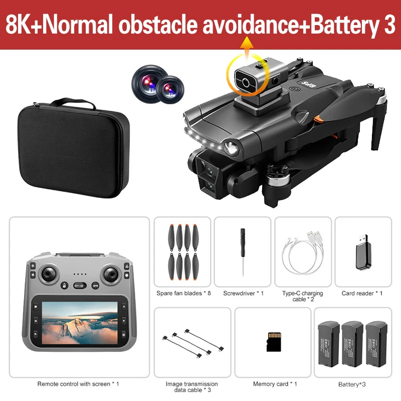 Lenovo V198MAX Drone GPS 8K HD Aerial Photography 4K Dual Camera Brushless Quadrotor Laser Obstacle Avoidance Aerial Optical toy