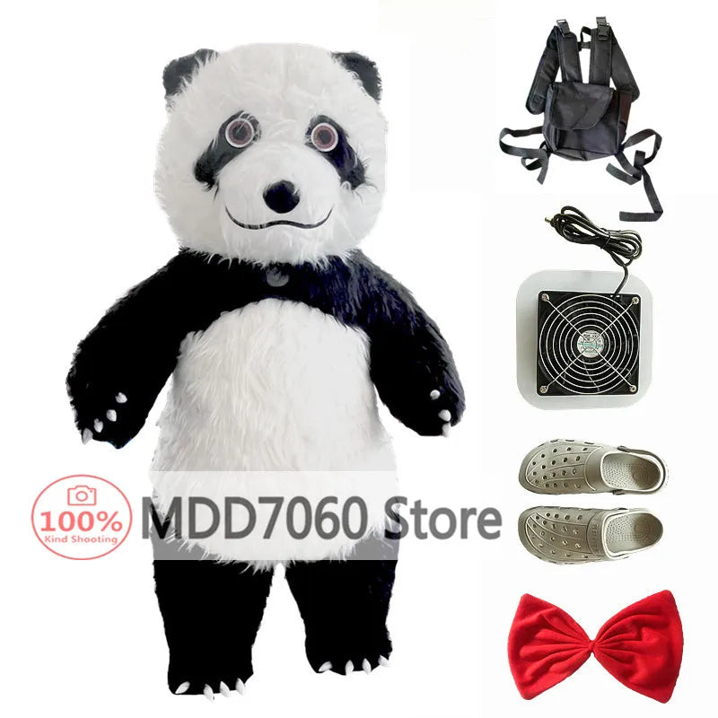 Giant Panda Inflatable Costume Street Funny Polar Bear Mascot Costume Party Role Playing Plush Inflatable Mascot Costume