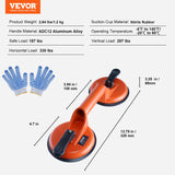 SucceBuy 4.7" 2Pack 330 lbs Glass Vacuum Suction Cup Vacuum with Aluminum Handle for Glass Granite Tile Metal Wood Panel Lifting
