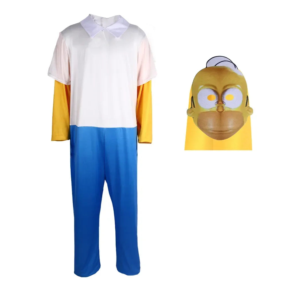 Cy2025 Complete Simpson Anime Cosplay Set, Stage Performance, Parent-Child