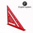 New 7Inch Triangle Ruler Measurement Tool Aluminium Alloy Carpenter To UK