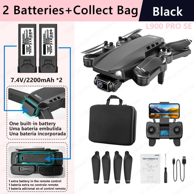 LYZRC Official L900 PRO SE Brushless Motor GPS 4K Professional Drone 5G WIFI Aerial Photography Helicopters Foldable Quadcopter