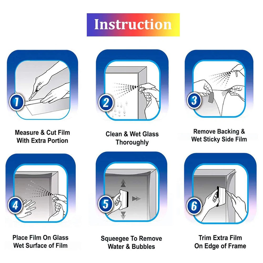 Holographic Clear Window Film Iridescent Dichroic Vinyl Decorative Glass Sticker Self-Adhesive Rainbow Cellophane DIY Home Decor