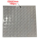 100Pcs Soft Silicone Rubber Anti Slip Bumpers Feet Pads Damper Buffer Cabinet Bumpers Silicone Furniture Pads Drawer Door Pad