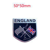 3D Aluminum Car UK United Kingdom ENGLAND National Flag Map Emblem Sticker Auto Fender Side Rear Trunk Decal Badge Decoration