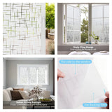 Window Privacy Film Frosted Glass Window Film Static Cling UV Blocking Removable Window Clings Opaque Window Stickers for Home