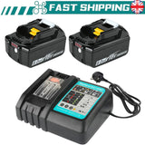 2x 18V 8Ah For Makita LXT Lithium-ion Battery and DC18RC  Charger BL1830 BL1815 BL1850 Compatible with Makita 18v Battery