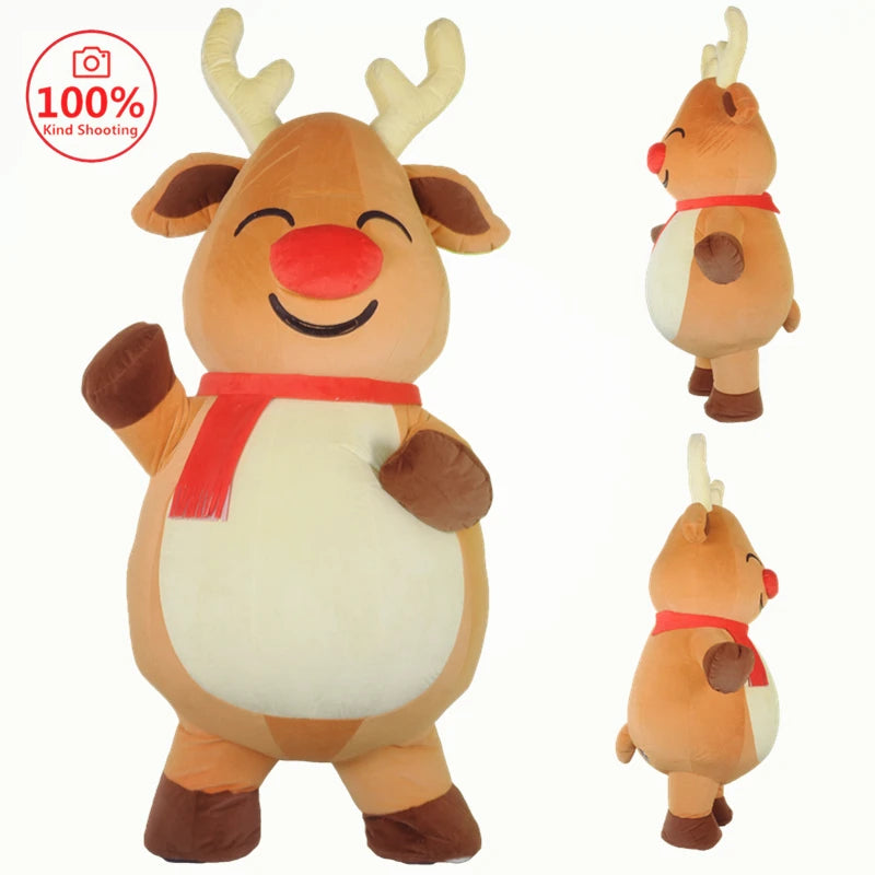 Giant Polar Bear Inflatable Costume Street Funny Polar Bear Mascot Costume Party Cosplay Plush Doll Inflatable Mascot Costume