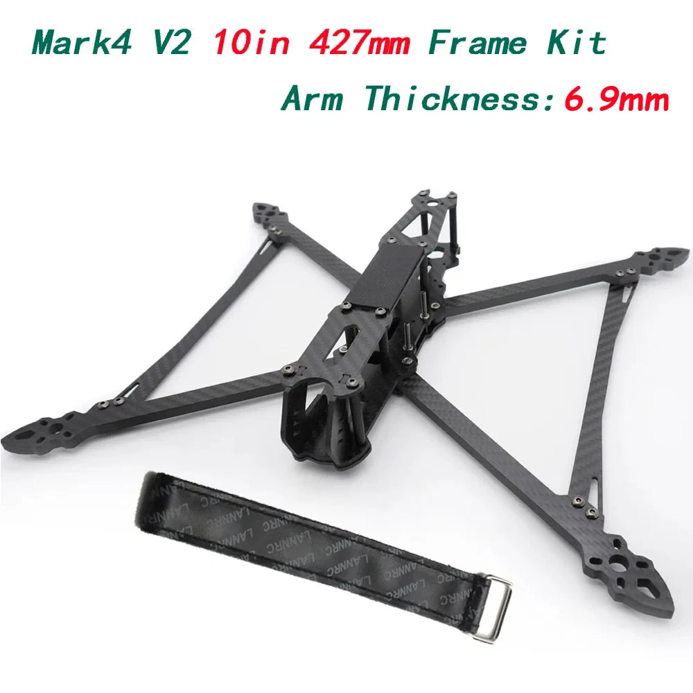 Mark4 V2 10inch 427mm Frame F722 Flight Control 60A ESC 3115 900KV Motor 1050 Propeller Camera VTX Receiver Antenna for FPV Done