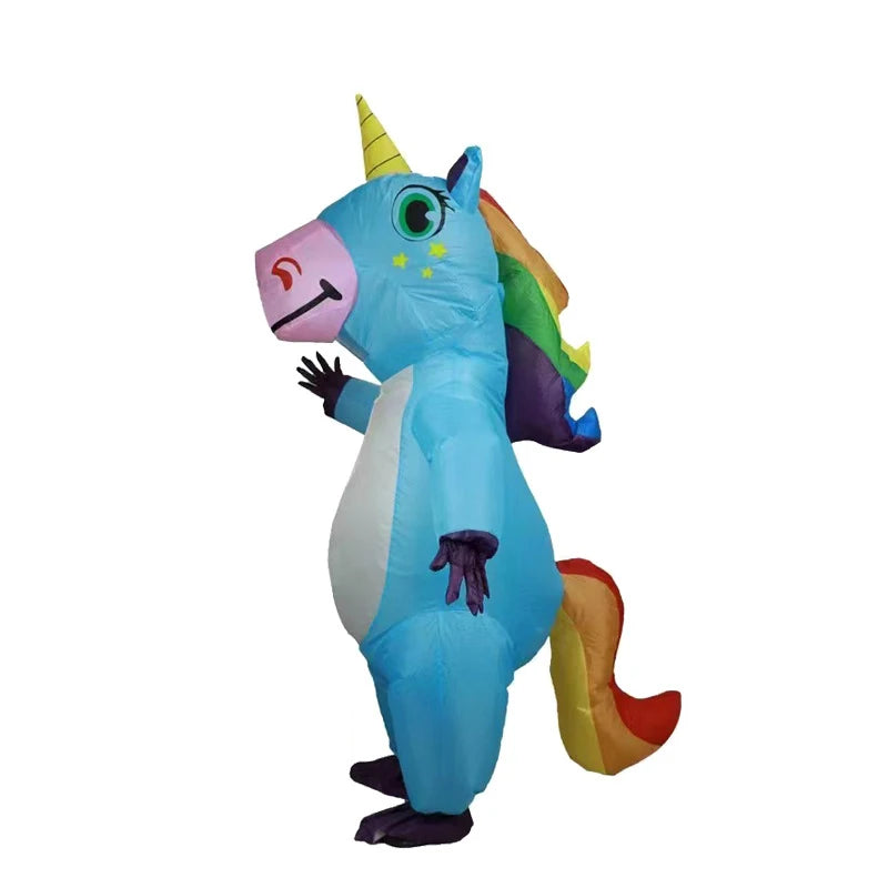 Adult Unicorn Dinosaur Rabbit Inflatable Costumes Animal Role-playing Outfits Halloween Party Performance Wear Fesival Garment