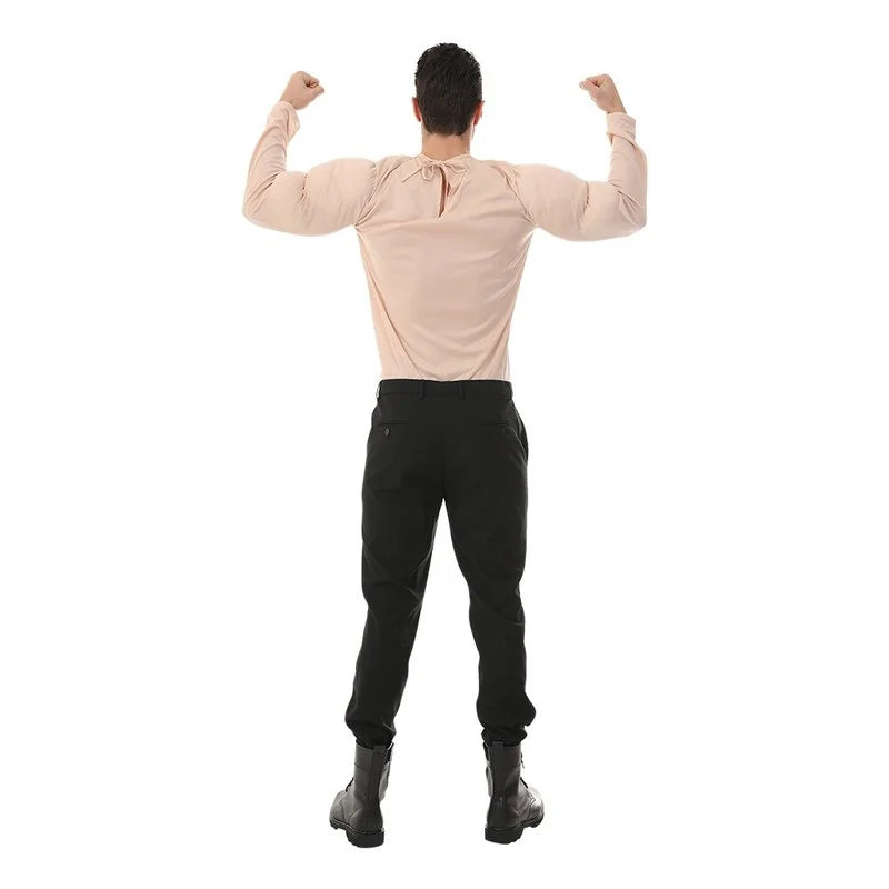 Halloween Costume Funny Muscular Man Muscle Cosplay Suit for Birthday Party Man Clothes Carnival Easter Purim Fancy Dress