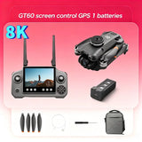 Lenovo GT60 GPS Foldable RC Quadcopter 4.3 Inch Screen 4K HD 8K Brushless Airdrop 5G FPV Dual Camera Drone High Quality PremiumX
