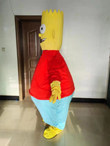 Anime Cartoon Simpson Boy Mascot Costume Adult Full Body Cosplay Outfits Party Carnival Performance Role Play Mascottes