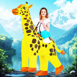 Funny Animal Mascot Unicorn Flamingo Dinosaur Inflatable Costumes Dress Suit Adult Halloween Purim Anime Party Cosplay Costumes