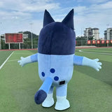 Hot Sale Blue Bing Dog Inflatable Costume Mascot for Adult Plush Furry Animal Halloween Carnival Dress Yellow Blue Dog Suit