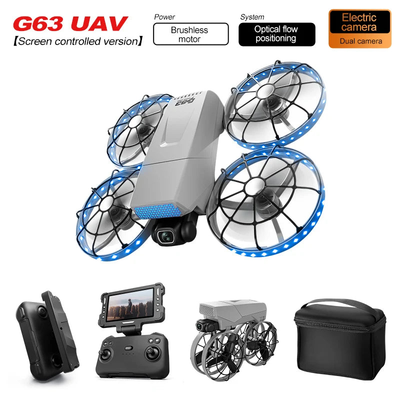 DroneS 4K Professional 10KM Brushless Optical Flow Folding Dual Mirror Professional Aerial Photography with Servo Gimbal Drone