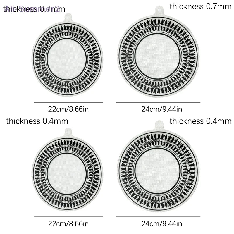 {Summer2} 22/24cm Heat-resistant Silicone Induction Protect Mat Cooktop Anti-Scratch Pad For Induction Stove Air Fryer Liners