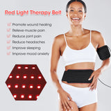 Red ＆Infrared LED Light Therapy Belt 850nm 660nm Back Pain Relief Burn Wrap Skin Rejuvenation Machine Waist Heat Pad Full Body