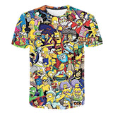 The Simpsons Homer 3d Print T-Shirt Bart Simpson House Clothing Homer Simpsons Costume Men/women Family t-Shirt