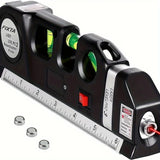 Easy to Use Laser Level Line Tool Multipurpose Laser Level Kit Standard Cross Line Lase 8 Feet Measure Tape Ruler